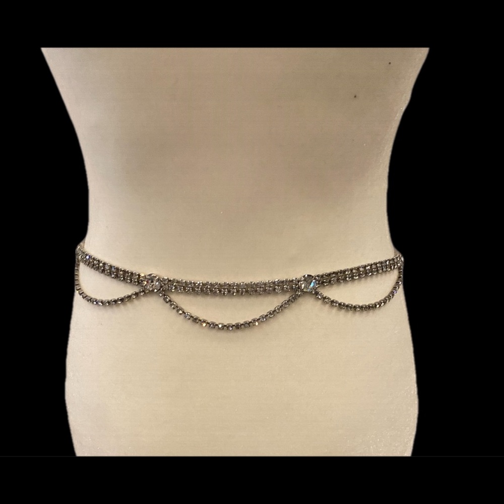 Vintage Rhinestone Belt - Picture 3 of 6